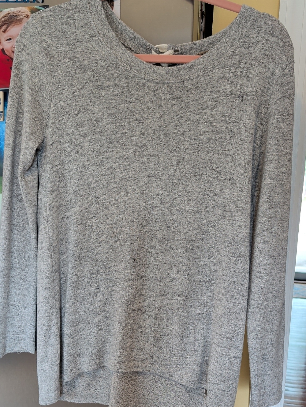Poof! Gray Knit Sweater